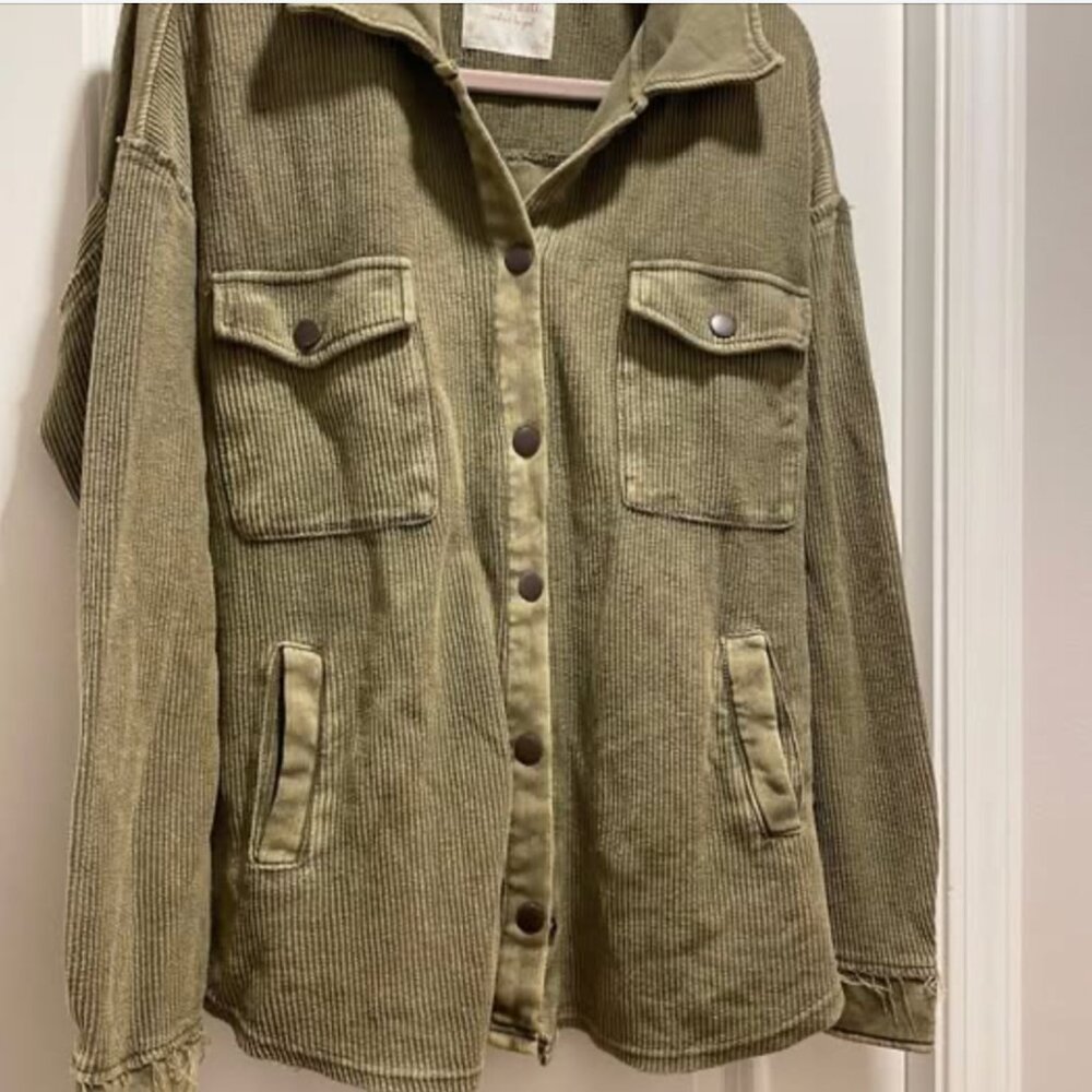 NWT Olive Altrd State Corduroy Shacket